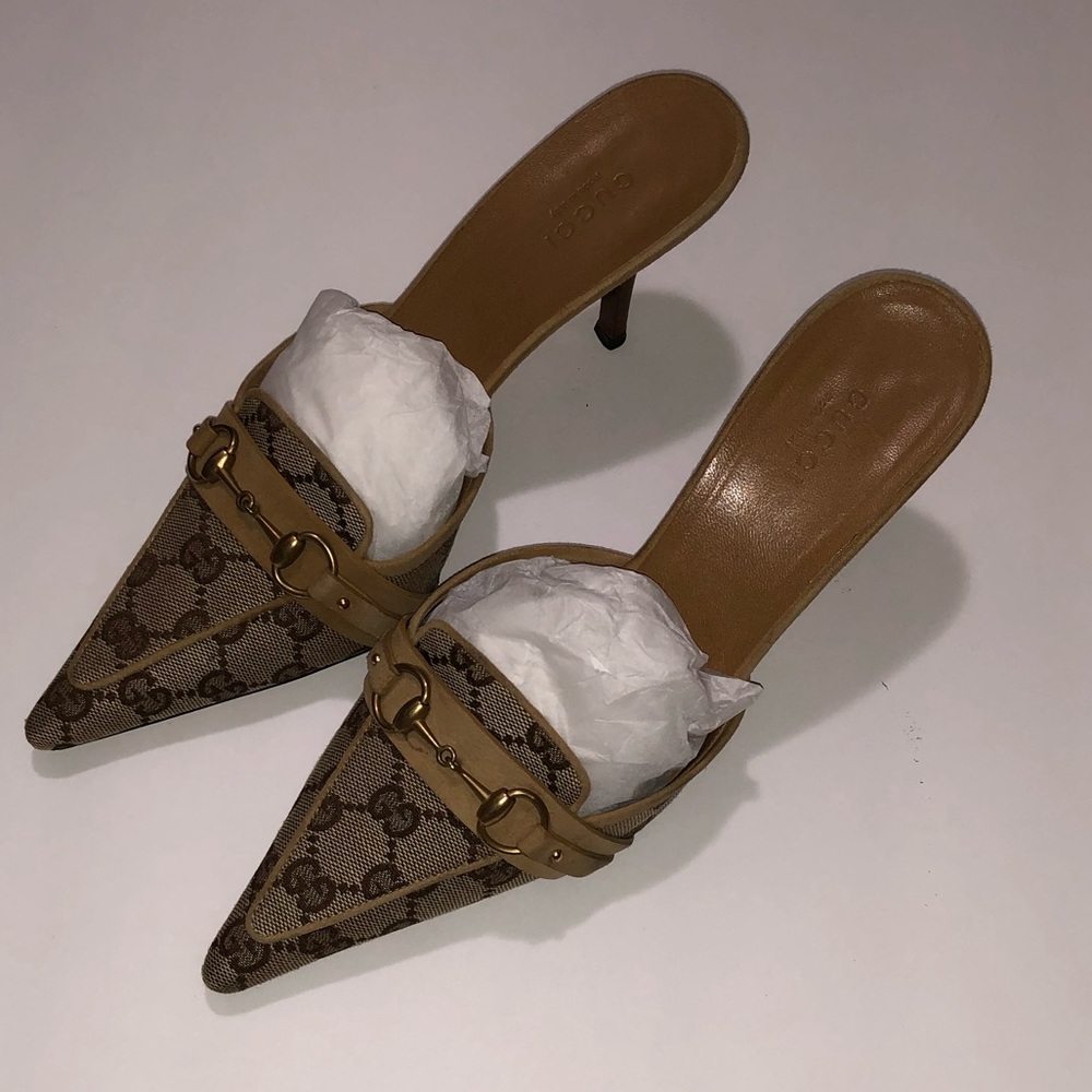 Gucci monogram heels